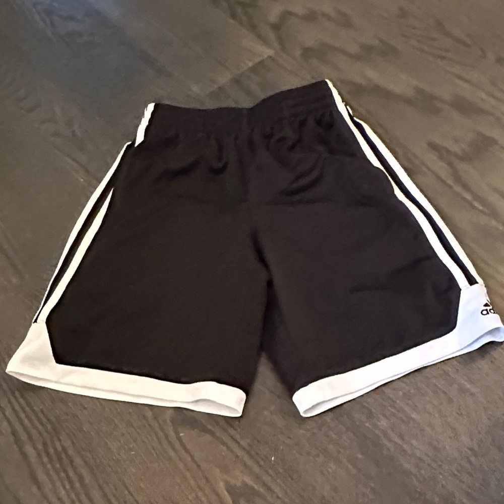 Adidas Kid’s Athletic Shorts in Black and White